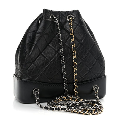 Chanel Aged Calfskin Quilted Small Gabrielle Backpack Black 3 of 10