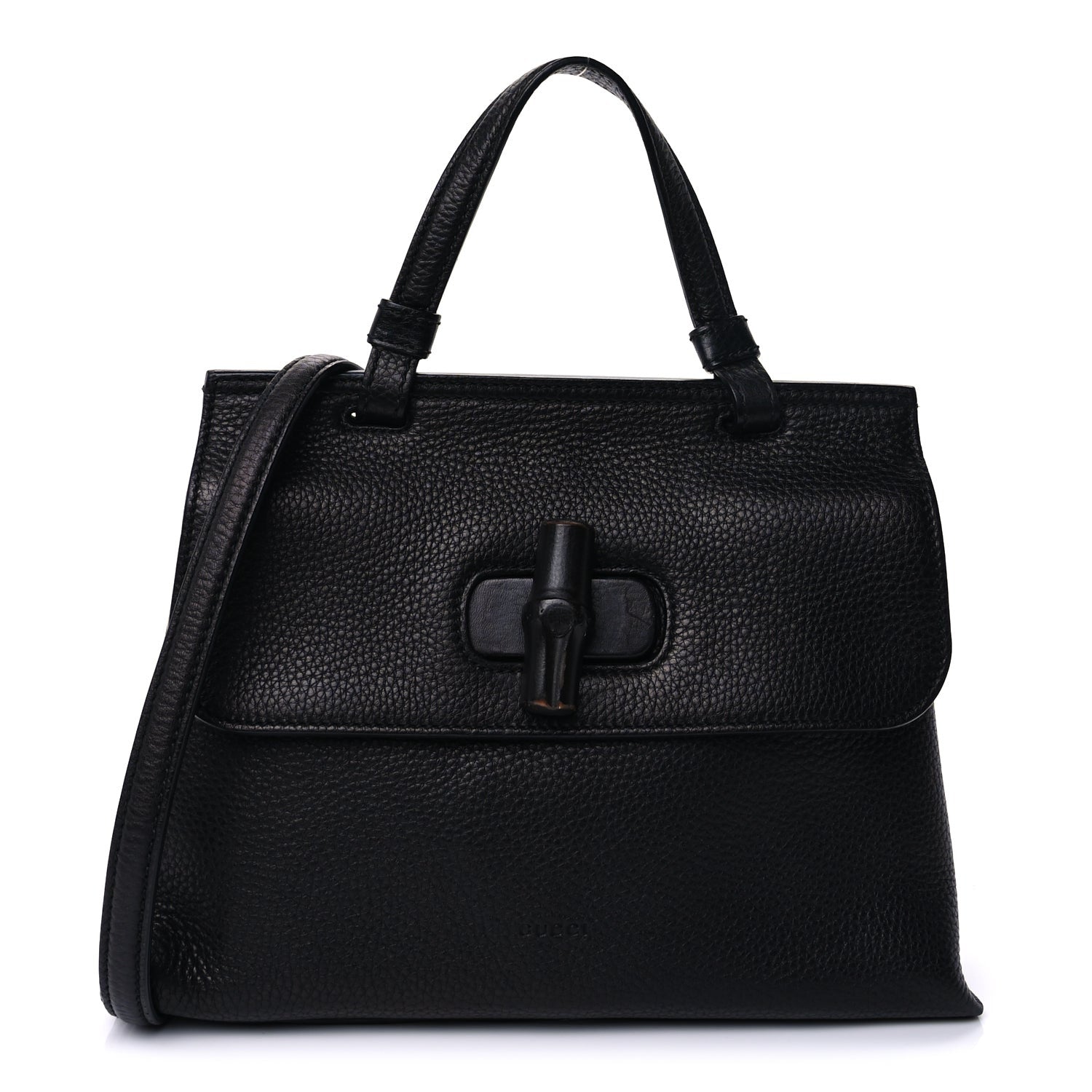 Gucci Cellarius Calfskin Small Bamboo Daily Top Handle Bag  Black 1 of 8