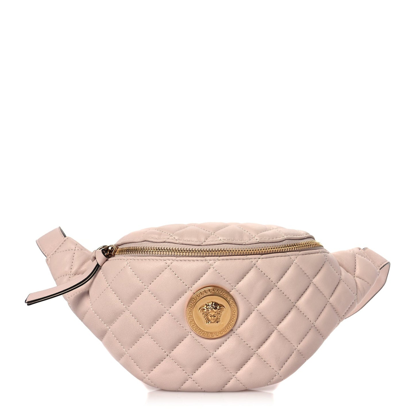 Nappa Quilted Medusa Belt Bag Light Pink
