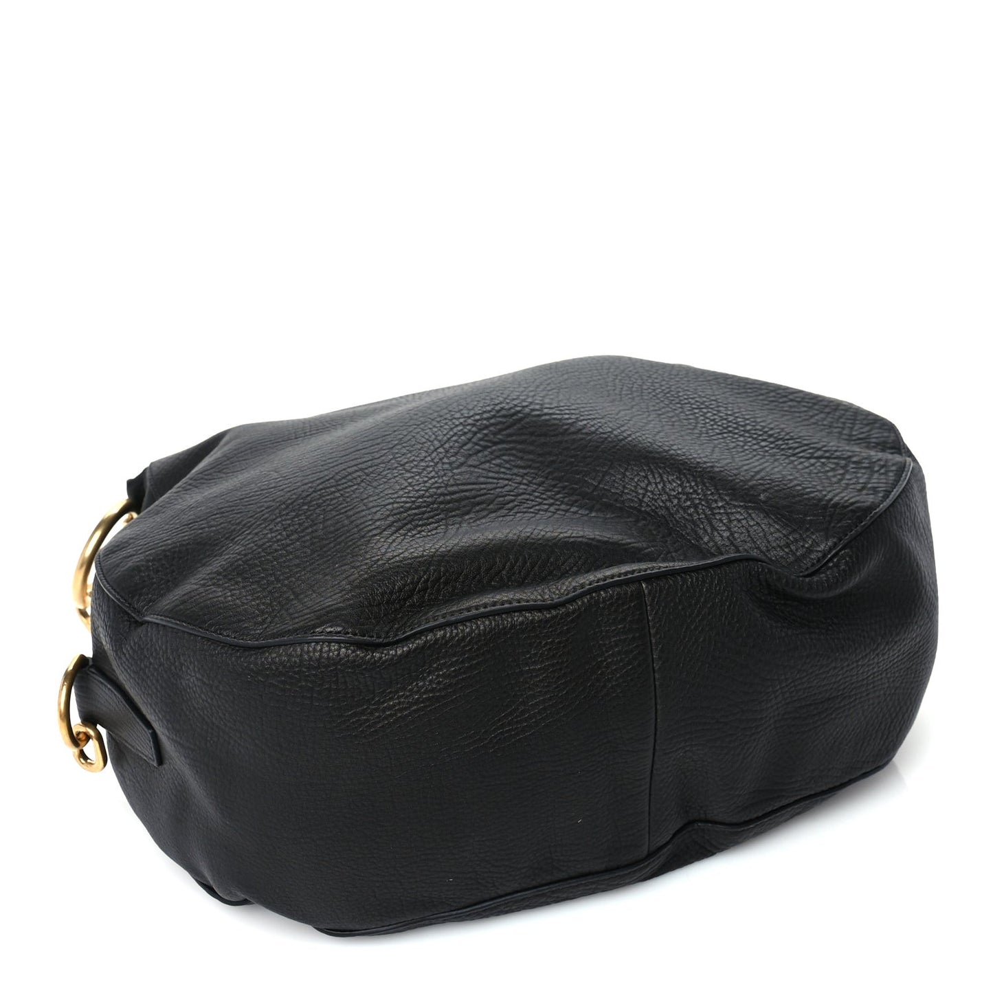 Grainy Calfskin Medium Knight Bag Black