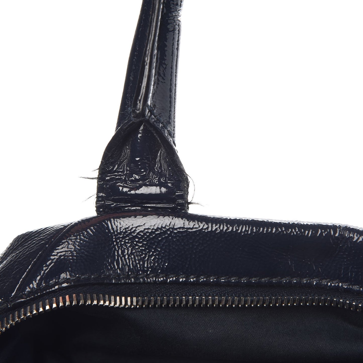 Textured Patent Medium Easy Sac Navy