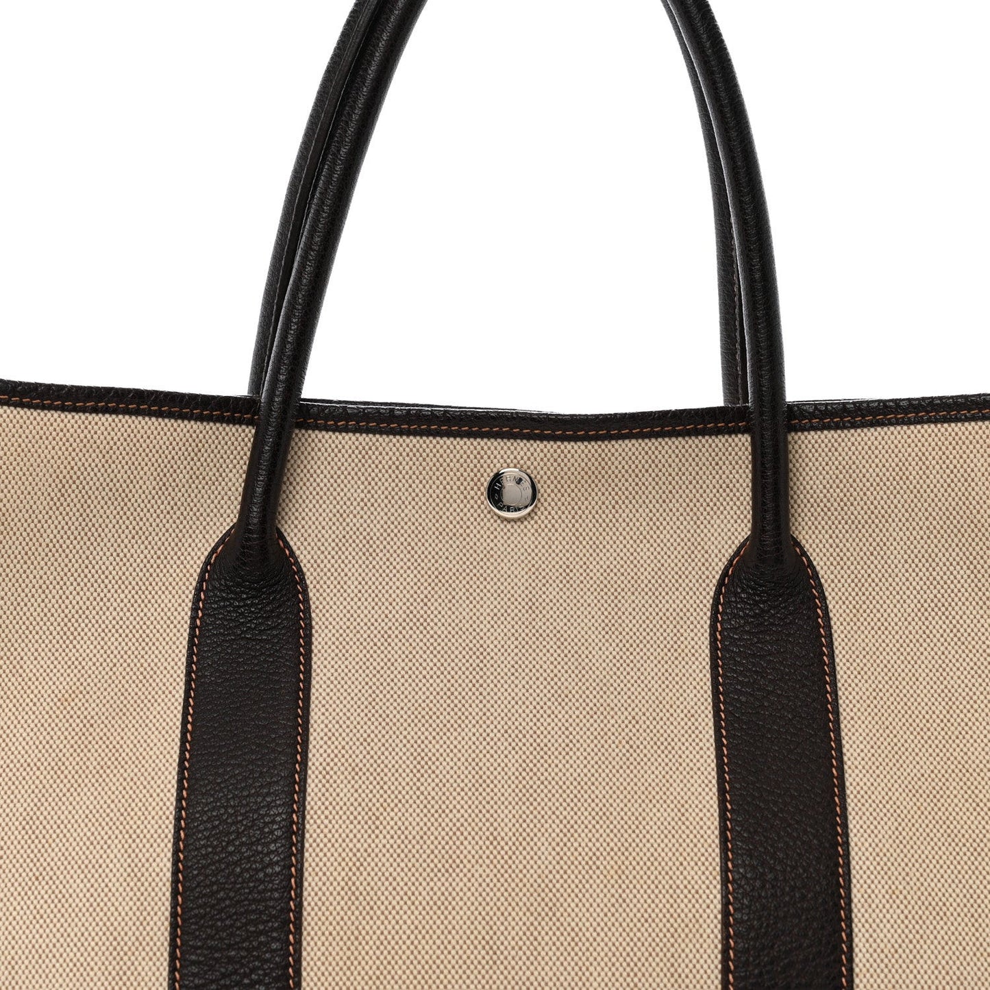 Buffle Skipper Toile Garden Party 36 MM Tote Marron Fonce