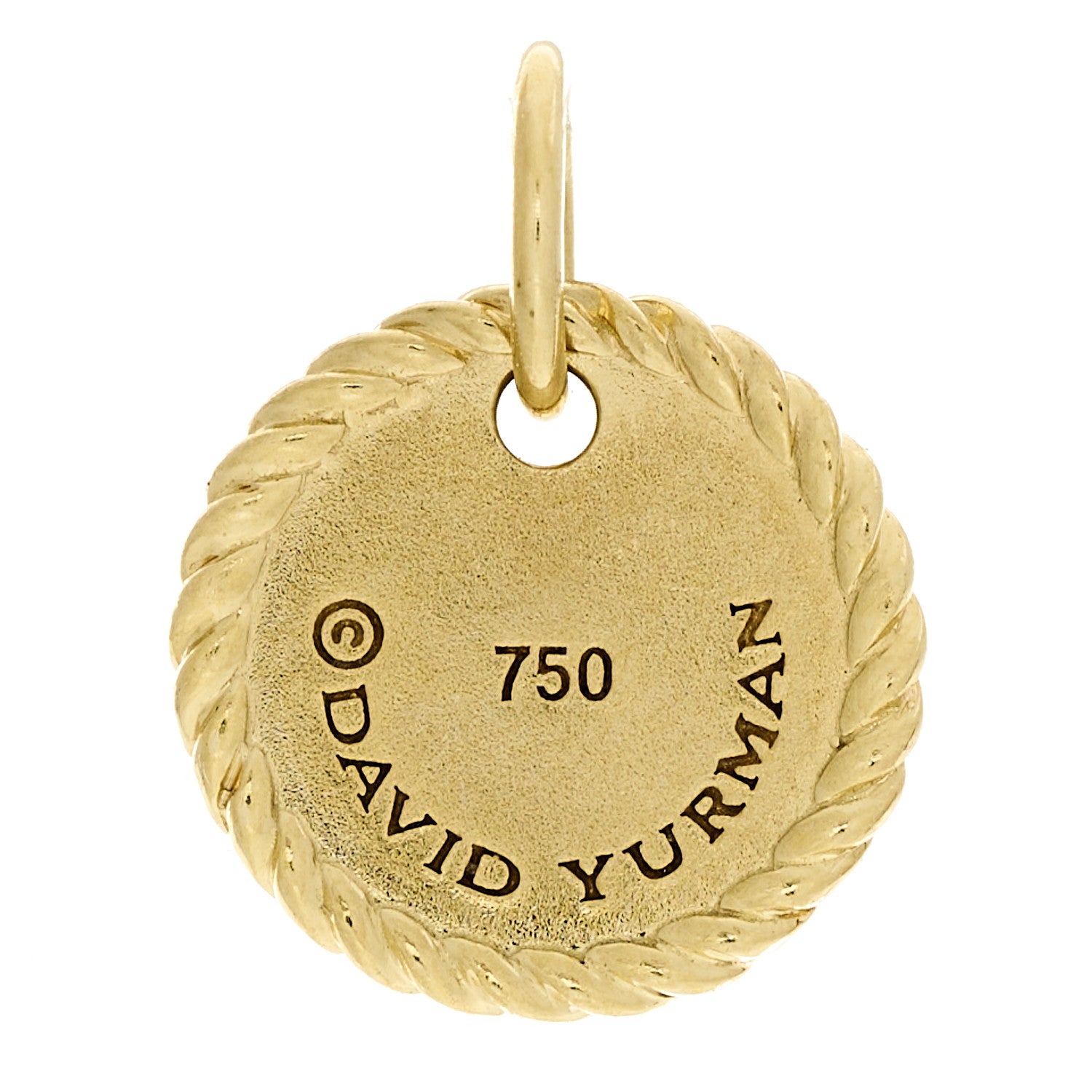 David Yurman 18K Yellow Gold Diamond Initial R Charm Pendant 3 of 4