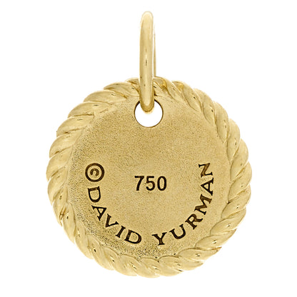 David Yurman 18K Yellow Gold Diamond Initial R Charm Pendant 3 of 4