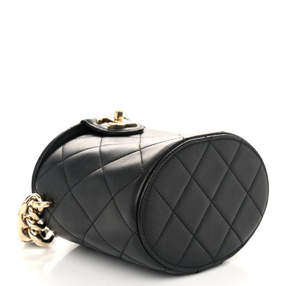 Chanel Lambskin Resin Elegant Chain Vanity Case Black 4 of 7