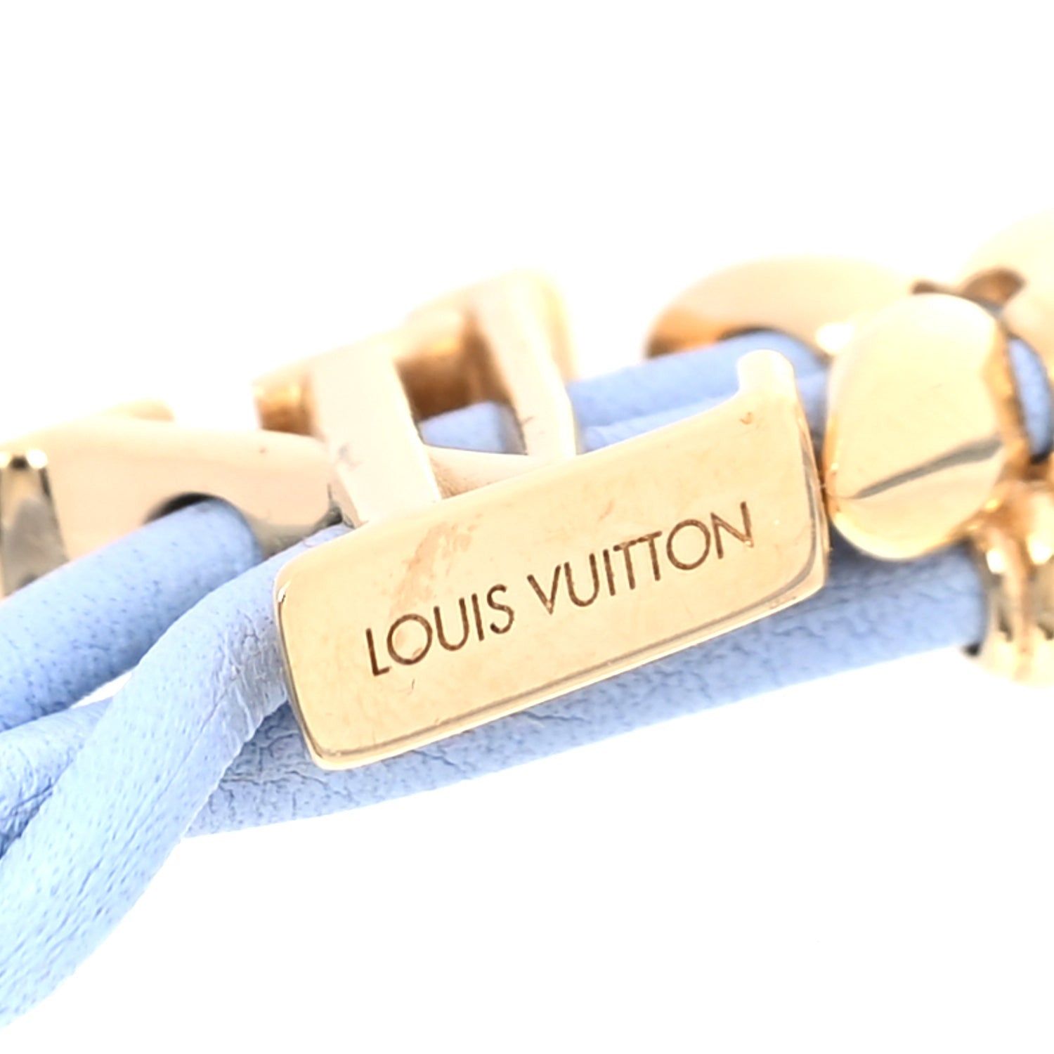 Louis Vuitton Calfskin LV Bloom Bracelet  Light Blue 3 of 3