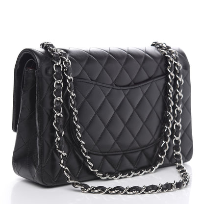 Chanel Lambskin Quilted Medium Double Flap Black 3 of 17
