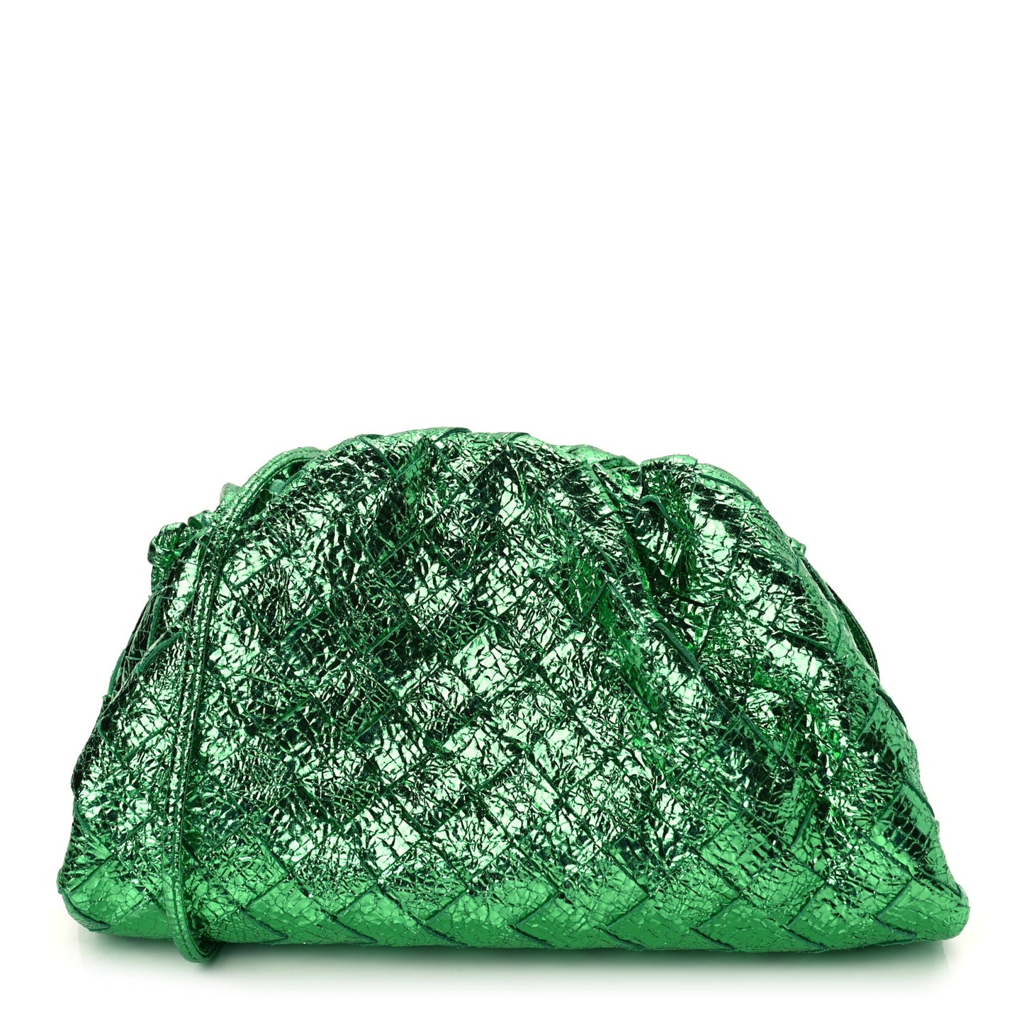 Metallic Nappa Intrecciato The Mini Pouch Parakeet