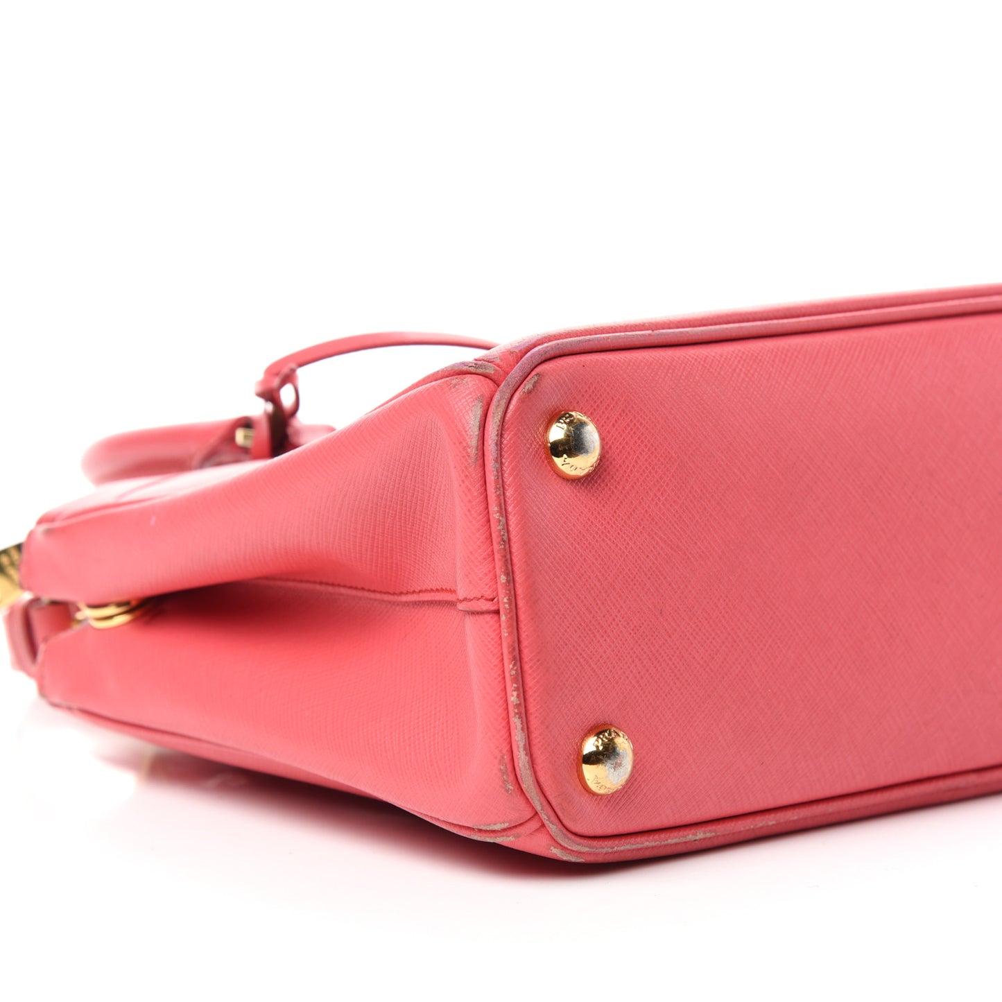 Saffiano Mini Galleria Double Zip Tote Fragola