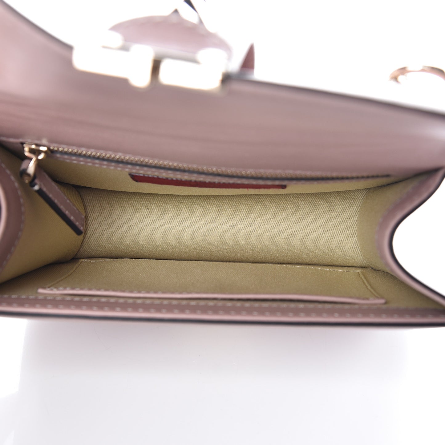 Vitello Small Glam Lock Rockstud Flap Poudre