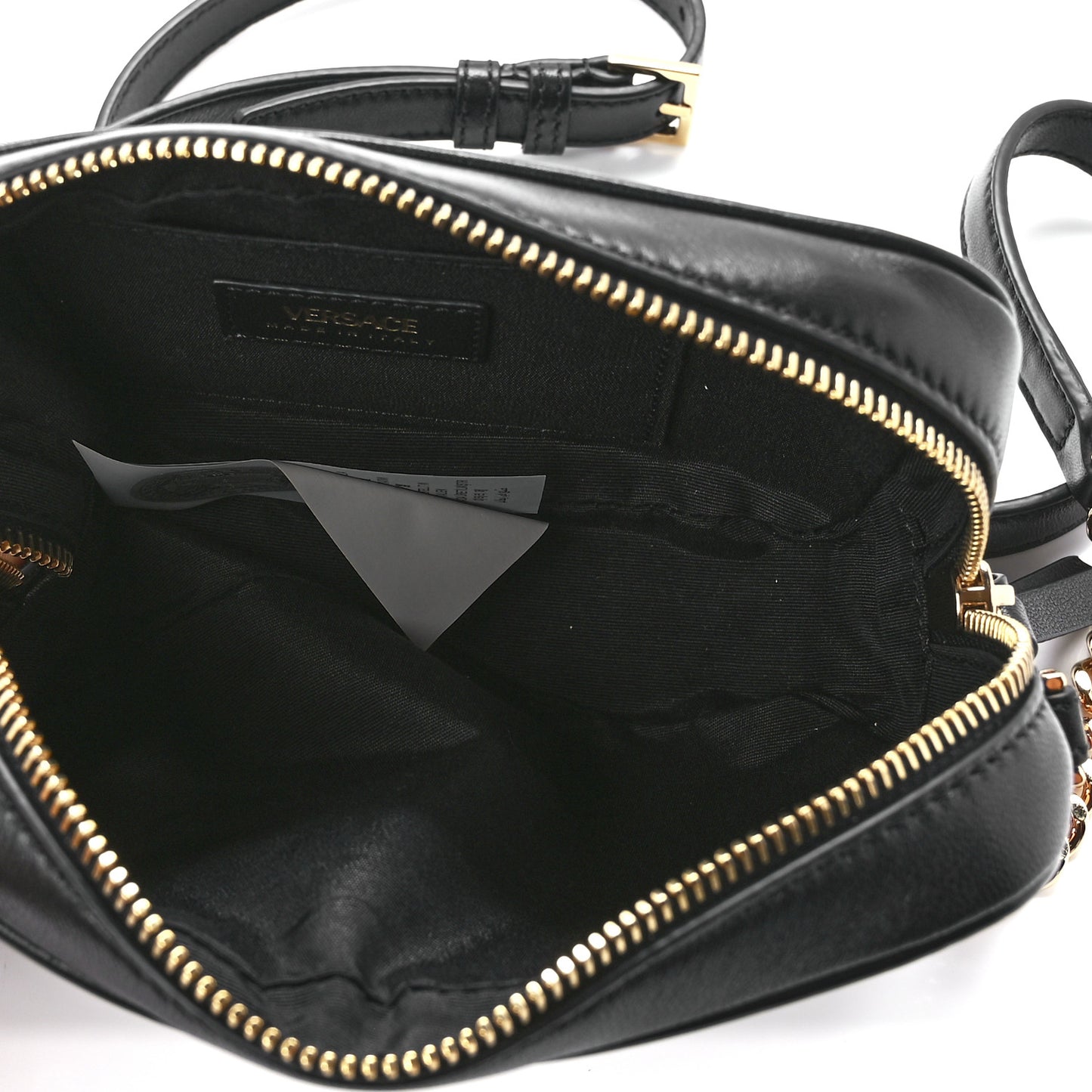 Nappa Quilted Medusa Camera Bag Black