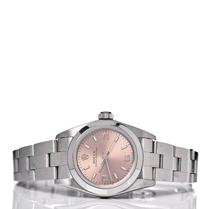 Rolex Stainless Steel 24mm Oyster Perpetual Watch Pink 76080 3 of 8