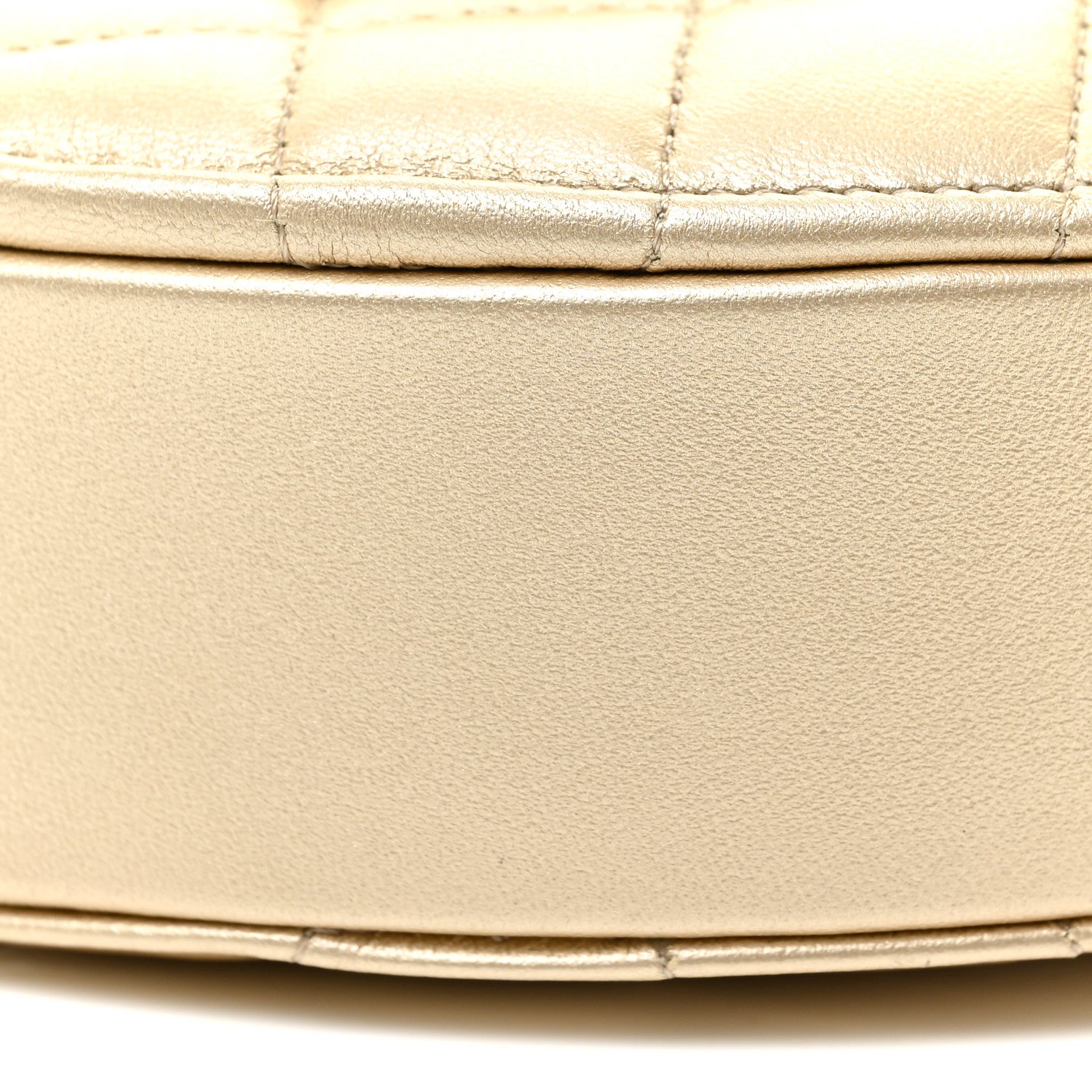 Chanel Metallic Lambskin Quilted CC In Love Heart Clutch With Chain Gold 10 of 12