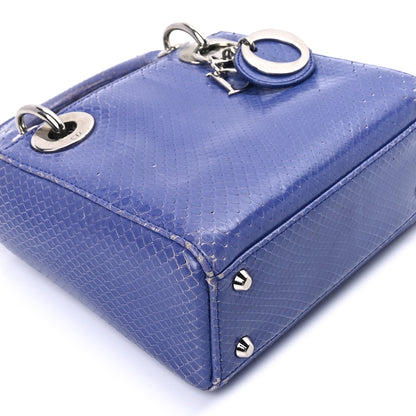 Christian Dior Python Mini Lady Dior Blue 7 of 8