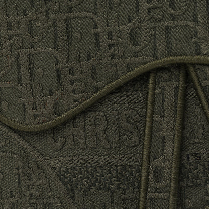 Christian Dior Oblique Embroidered Saddle Belt Pouch Green 7 of 9