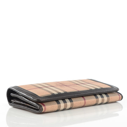 Burberry Haymarket Check Continental Wallet Brown 4 of 11