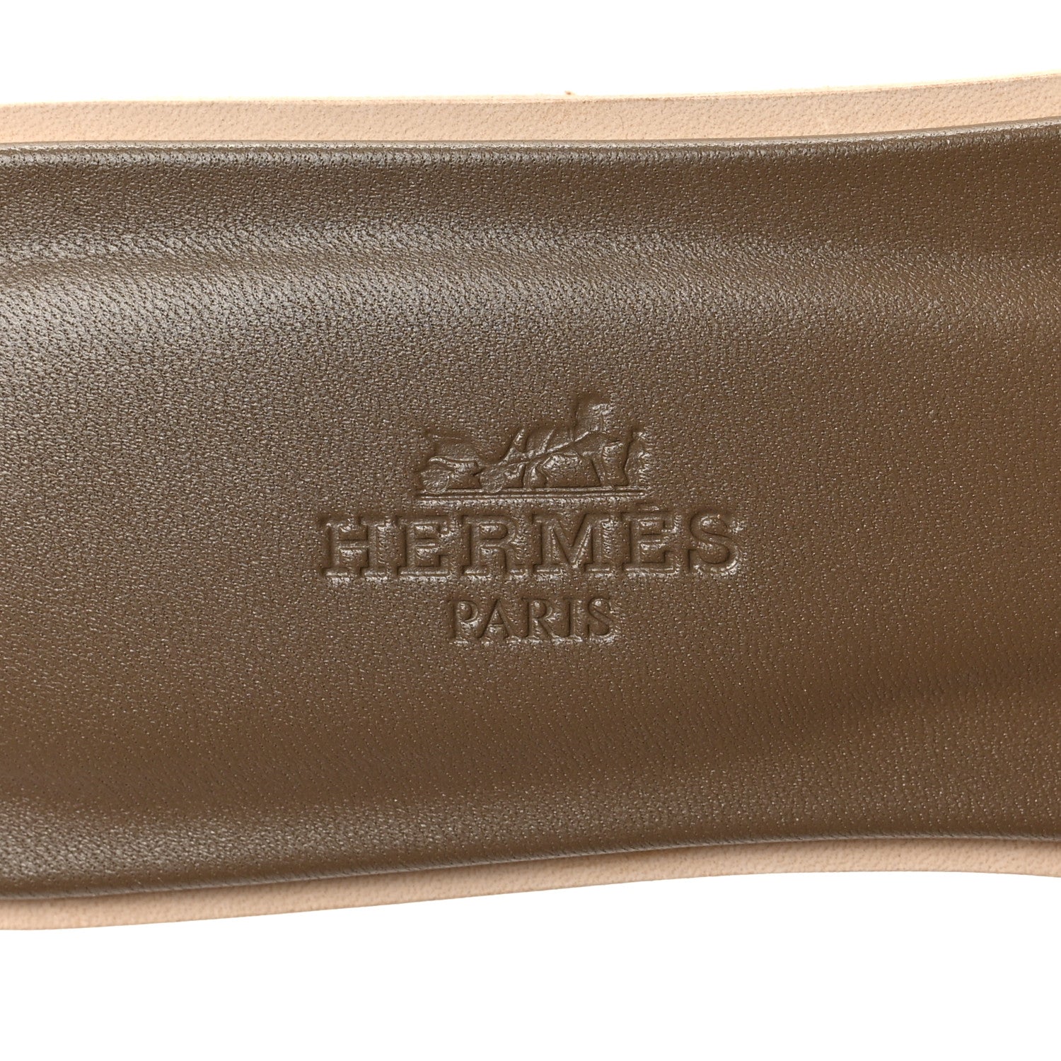 Hermes Epsom Oran Sandals 37.5 Etoupe 7 of 9