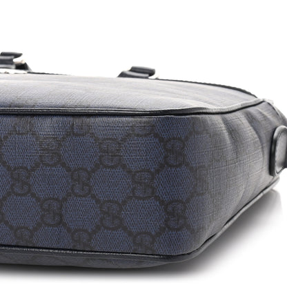 Gucci GG Supreme Monogram Textured Calfskin Medium Ophidia Briefcase Blue 8 of 8