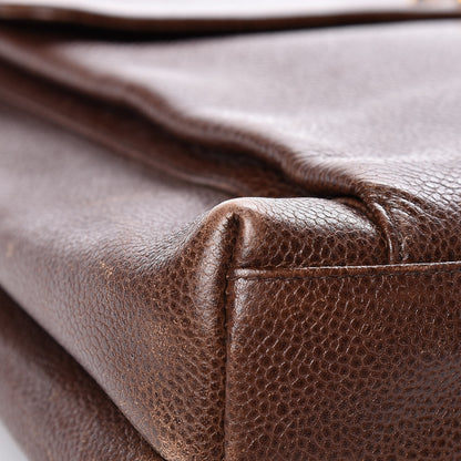 Chanel Caviar Flap Shoulder Bag Brown 16 of 34