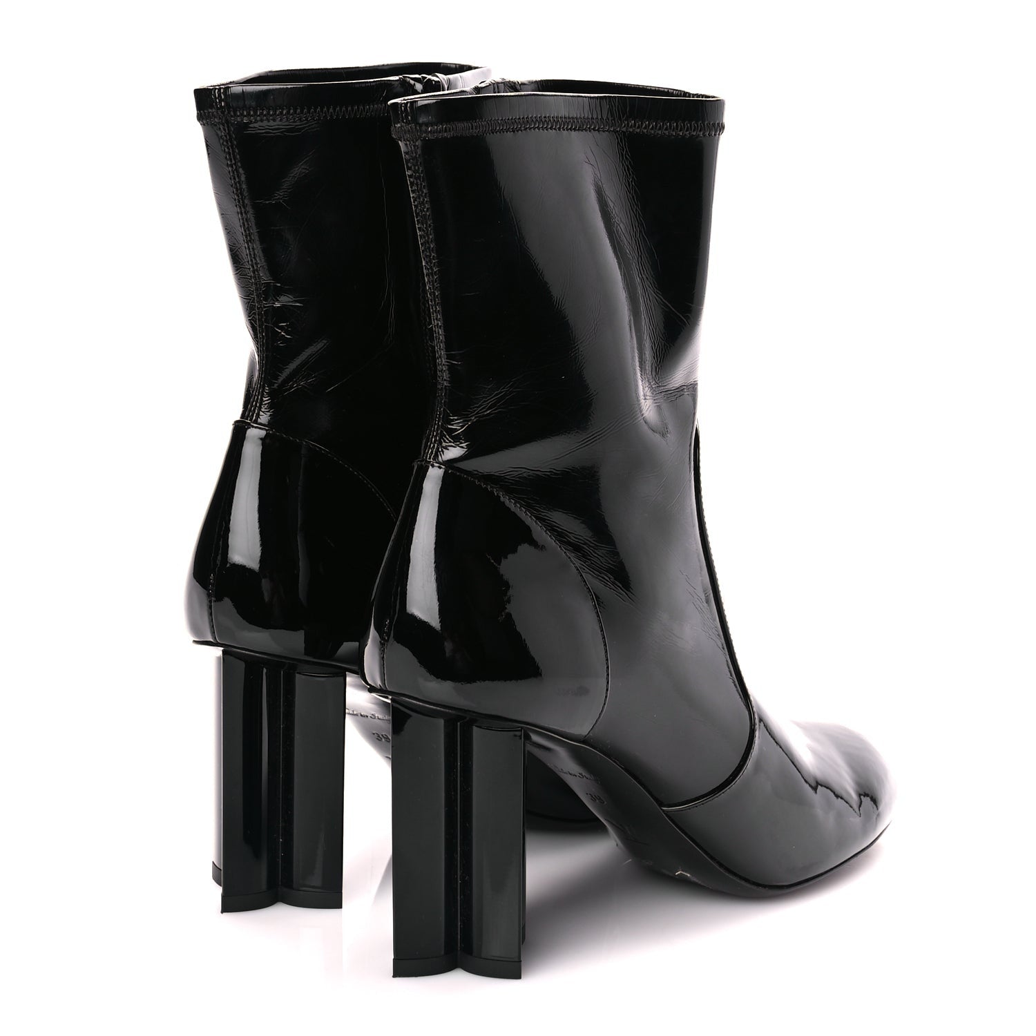 Louis Vuitton Patent Uniformes Silhouette Ankle Boots 39 Black 4 of 8