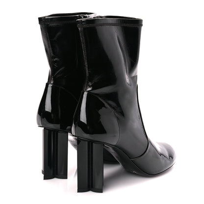 Louis Vuitton Patent Uniformes Silhouette Ankle Boots 39 Black 4 of 8