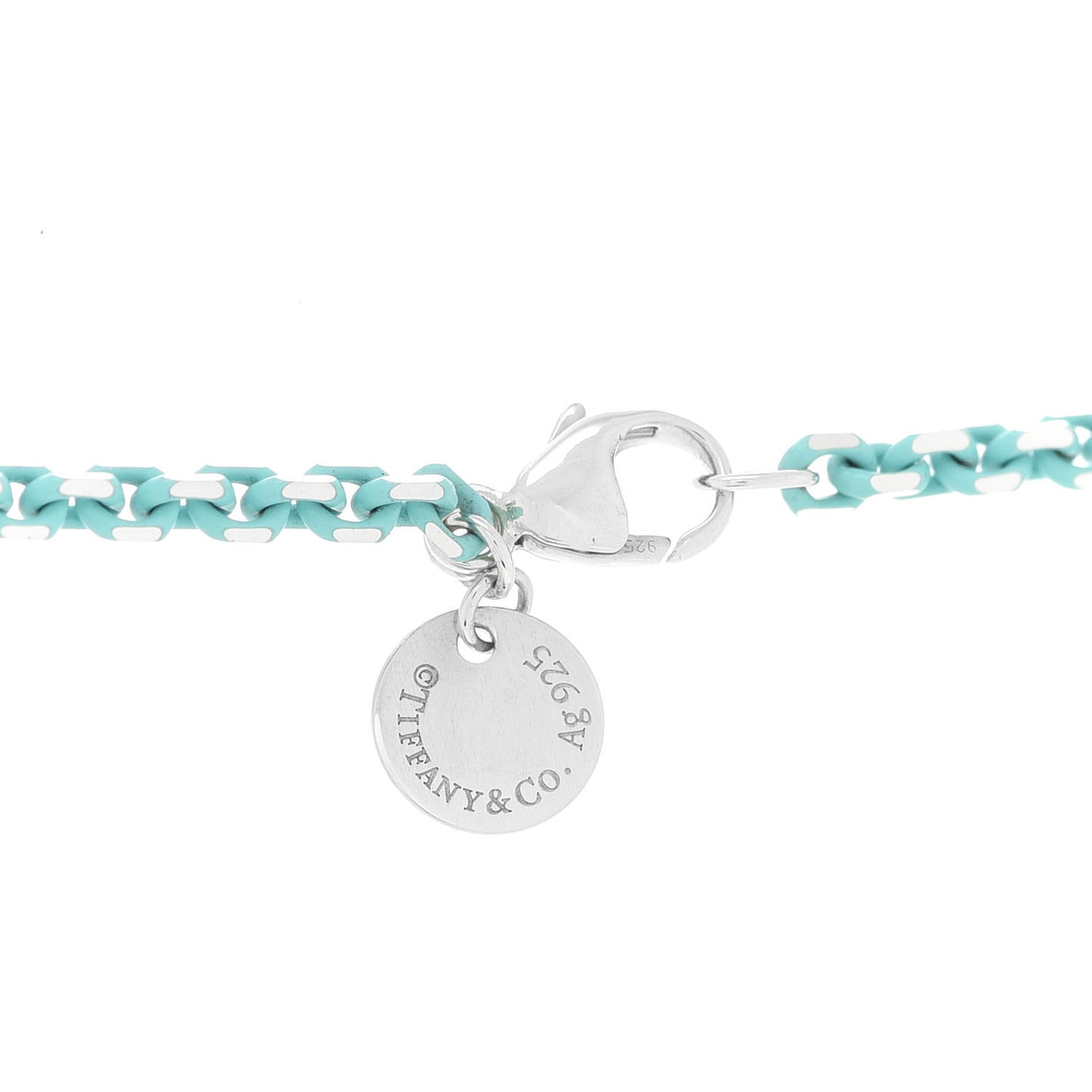 Sterling Silver Enamel 1.75mm Chain Necklace Blue 30"