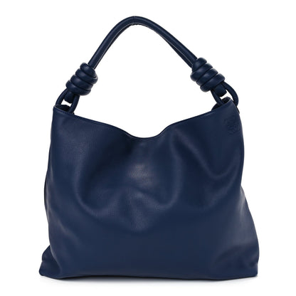 Loewe Calfskin Small Flamenco Knot Hobo Navy 1 of 9