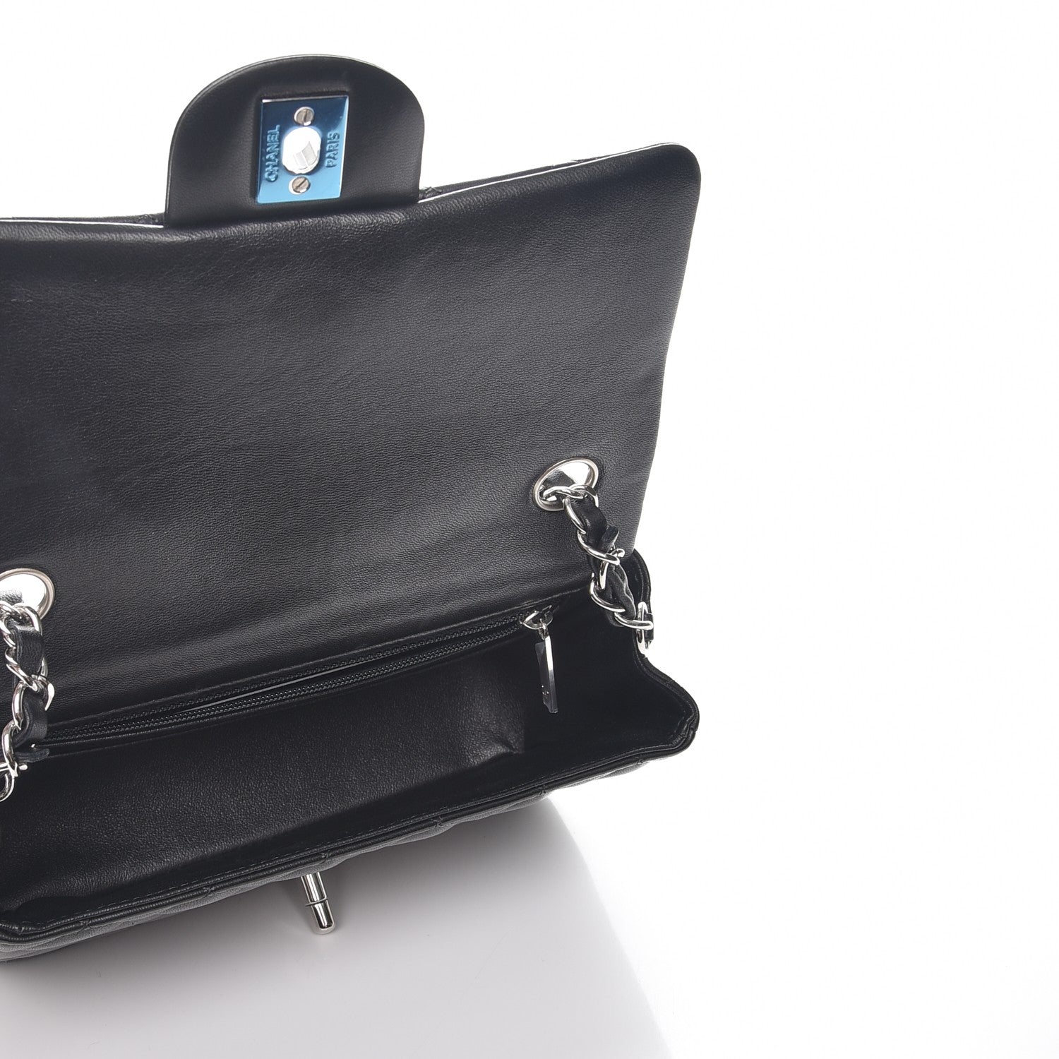 Chanel Lambskin Quilted Mini Rectangular Flap Black 5 of 8