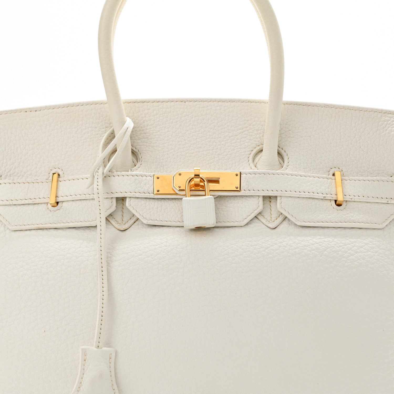 Hermes Taurillon Clemence Birkin 35 White 7 of 15