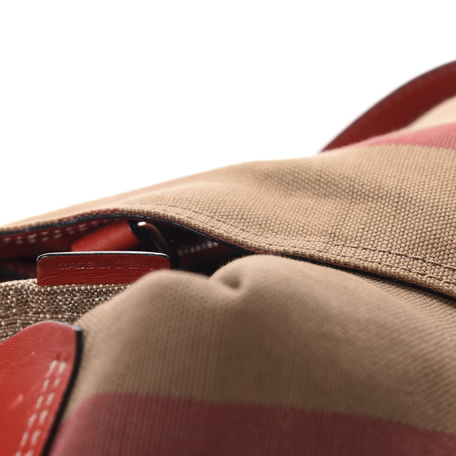 Burberry Canvas Mega Check Medium Maidstone Cadmium Red 9 of 12