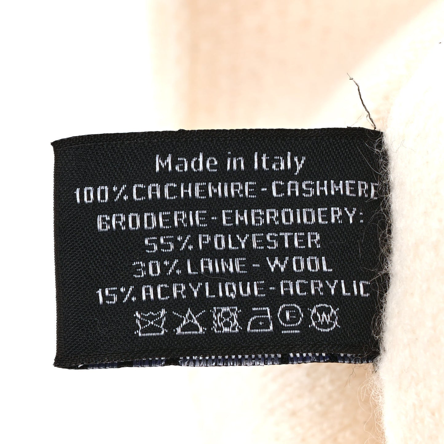 Cashmere CC Beanie Hat White Pink