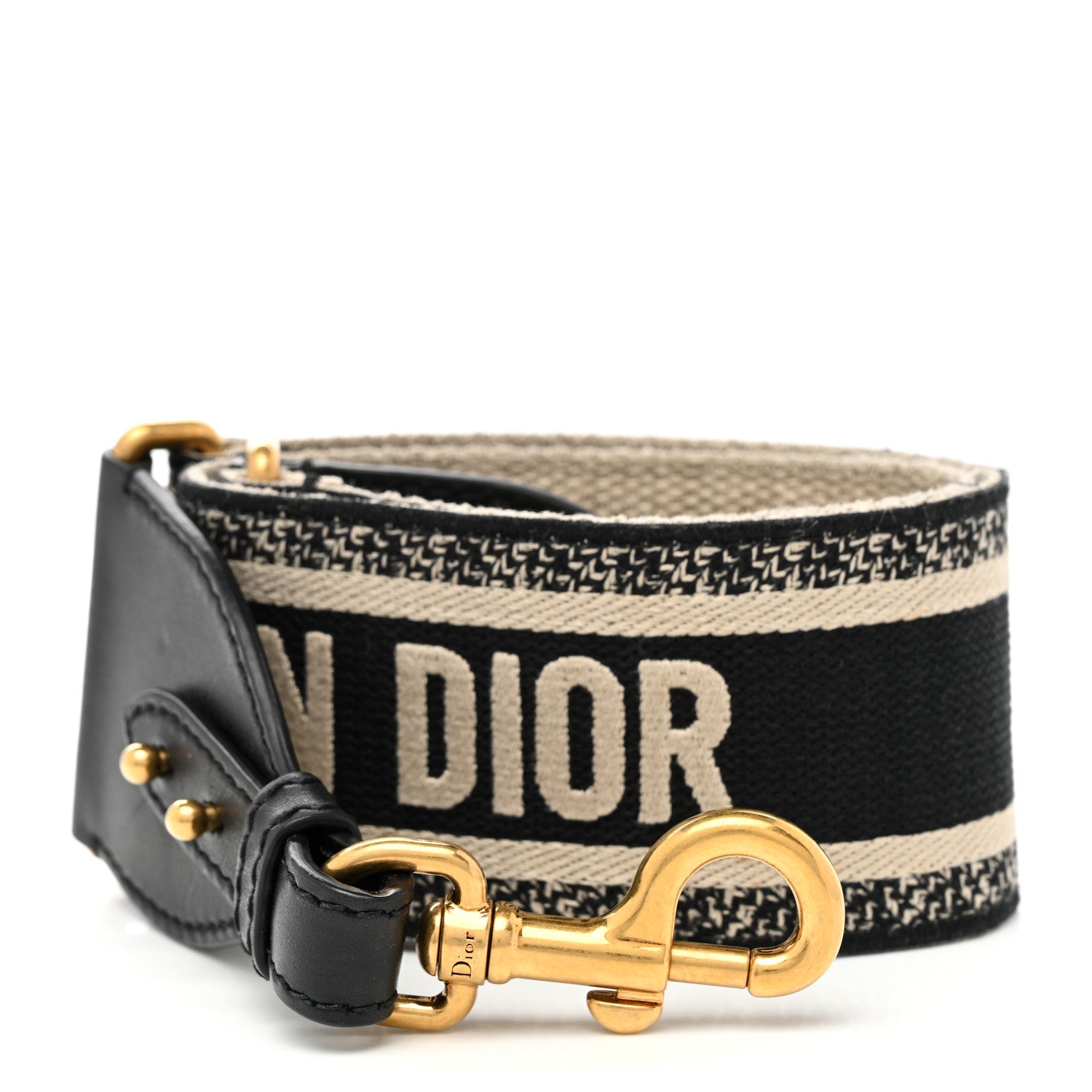 Christian Dior Canvas Embroidered Shoulder Strap Blue 1 of 5