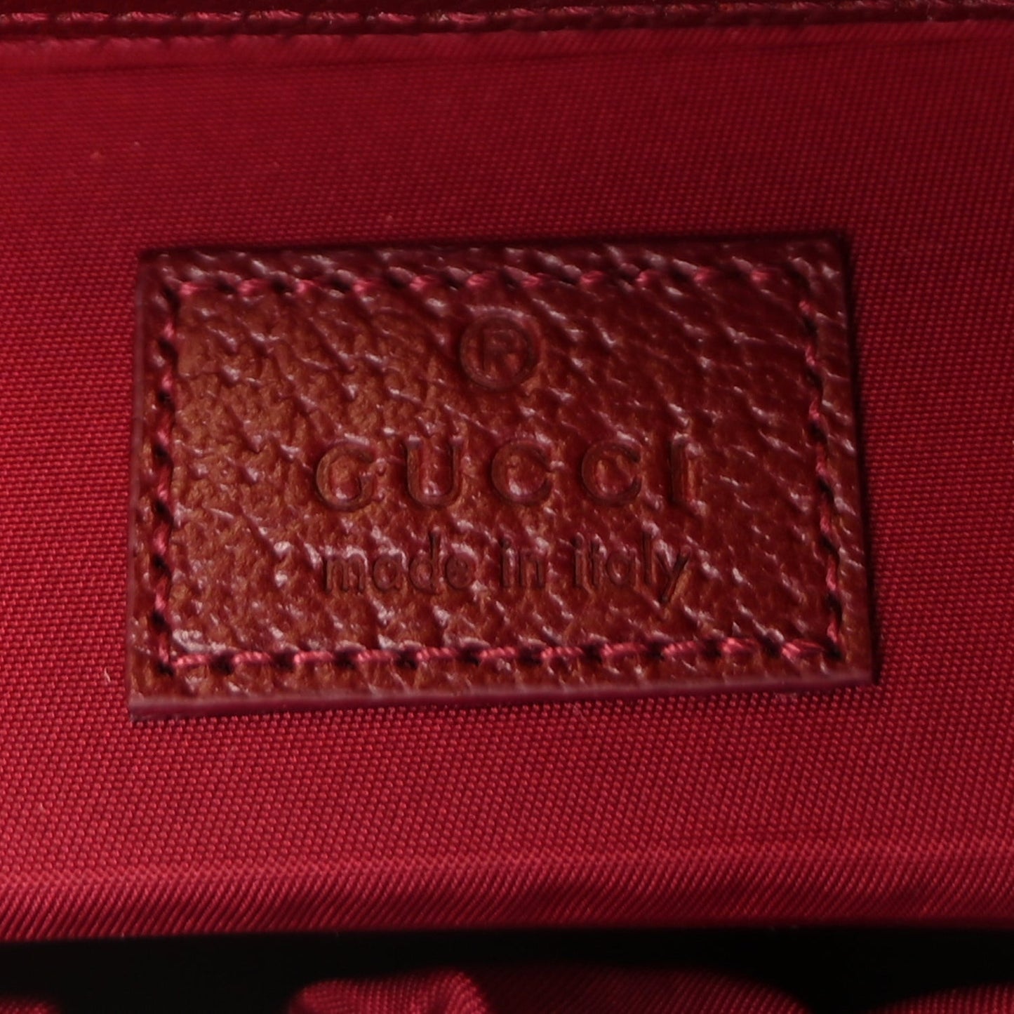 GG Supreme Monogram Ancora Calfskin Vanity Cosmetic Case  Beige Ebony Rosso