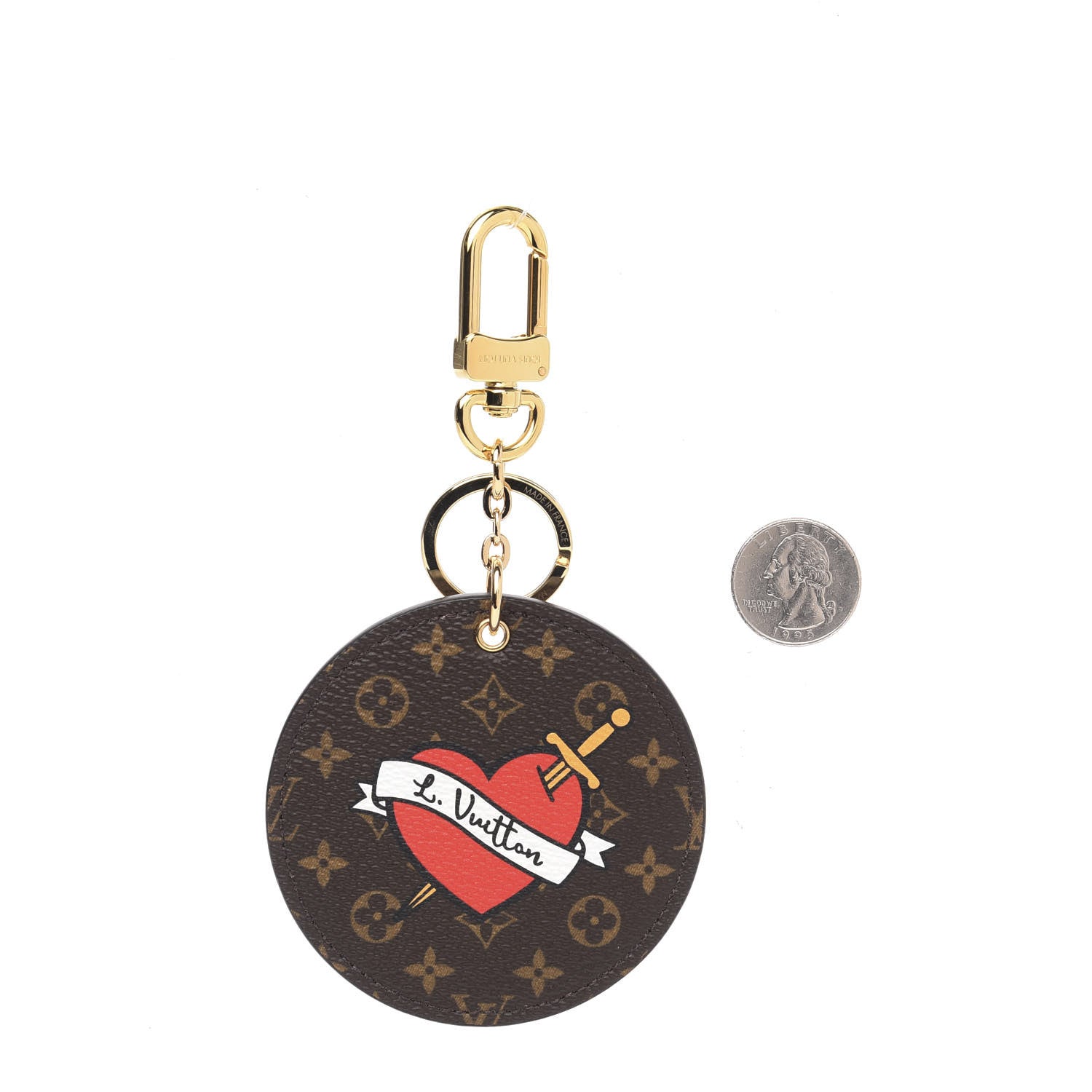 Louis Vuitton Monogram Patches Bag Charm Key Ring 2 of 3
