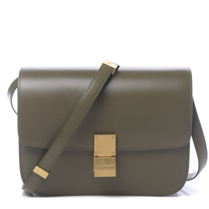 Celine Box Calfskin Classic Box Medium Flap Bag Army Green 1 of 10