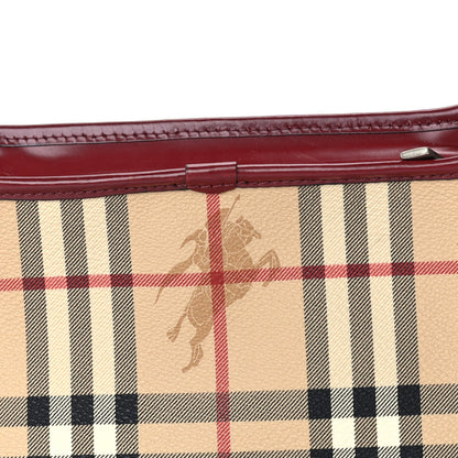 Burberry Haymarket Check Shoulder Bag Military Red 6 of 8
