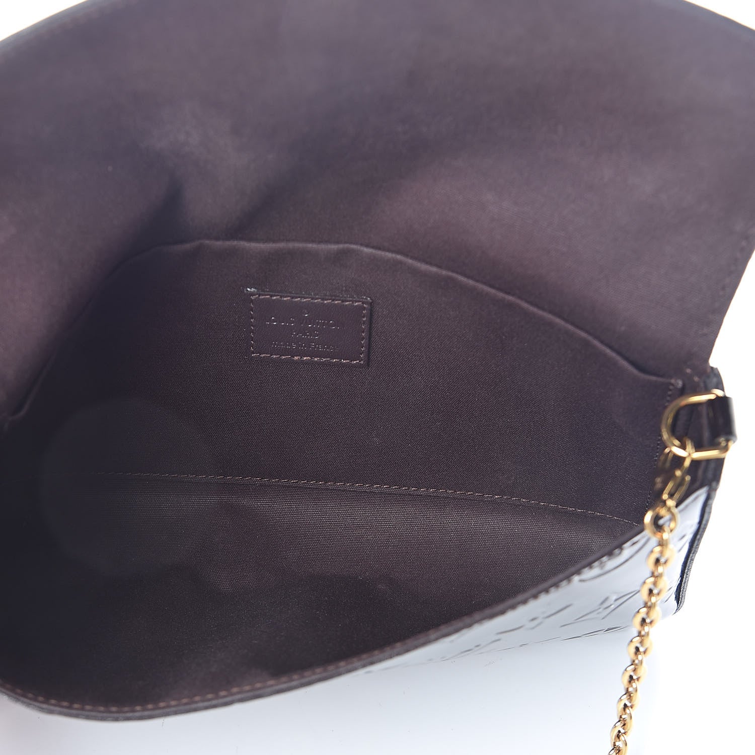 Louis Vuitton Vernis Pochette Felicie Chain Wallet Amarante 8 of 12