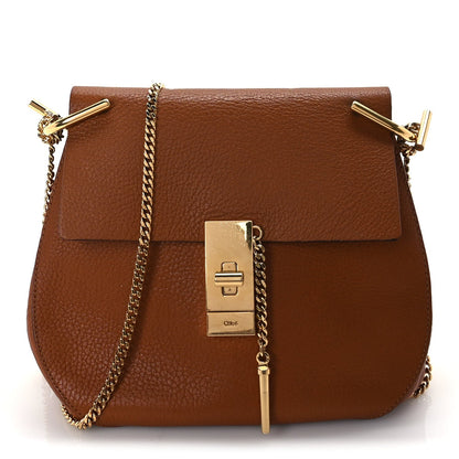 Chloe Grained Lambskin Mini Drew Shoulder Bag  Caramel 1 of 8