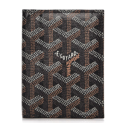 Goyard Goyardine Saint Marc Folding Card Case Black 1 of 6