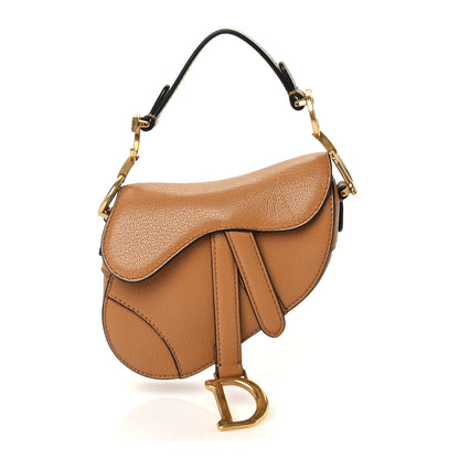 Christian Dior Goatskin Micro Saddle Bag  Camello 1 of 8
