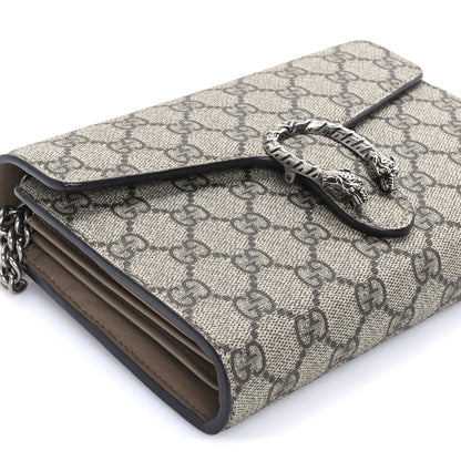 Gucci GG Supreme Monogram Mini Dionysus Chain Wallet  Beige Taupe 7 of 7