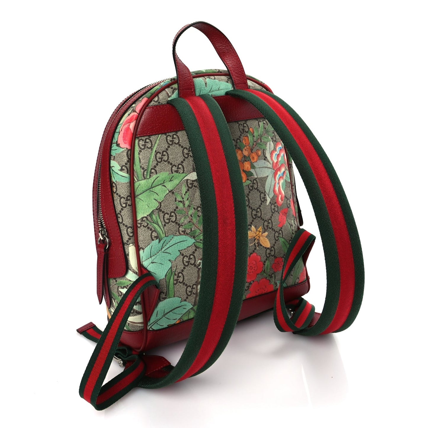 GG Supreme Monogram Tian Web Small Day Backpack Multicolor