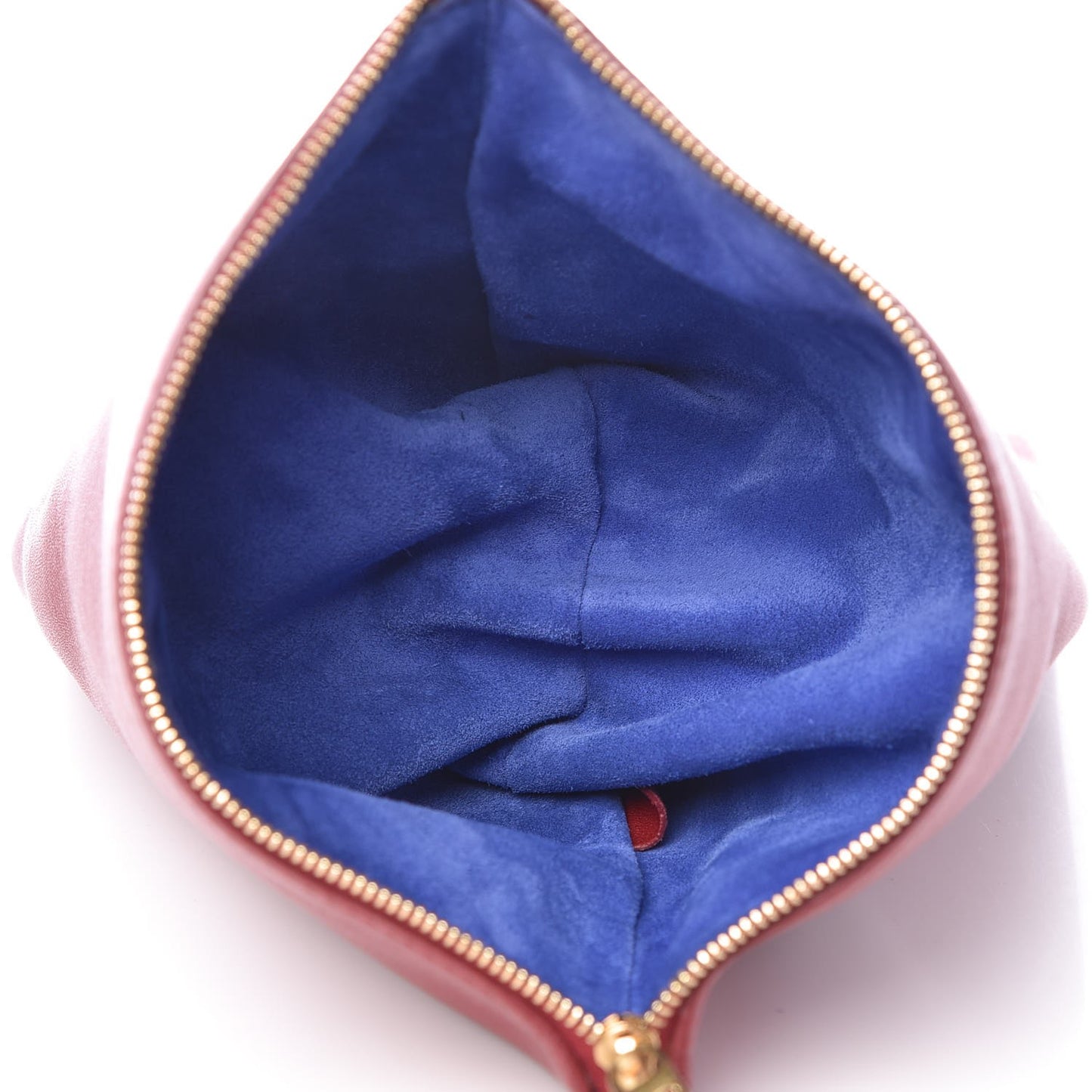 Lambskin Berlingot Clutch Fuchsia