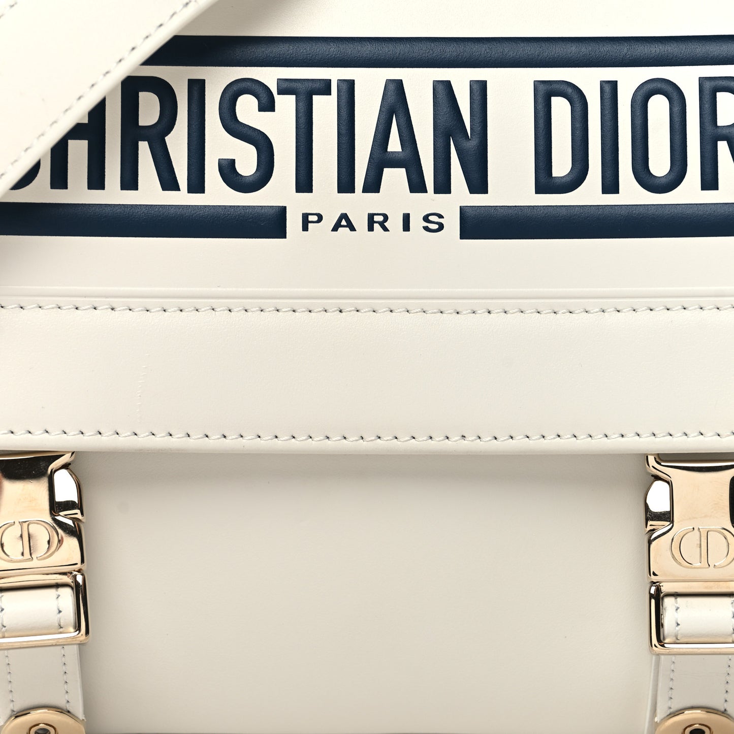 Smooth Calfskin Diorcamp Bag White Blue
