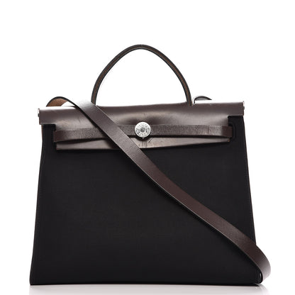 Hermes Toile Vache Hunter Herbag Zip PM 31 Black 1 of 11