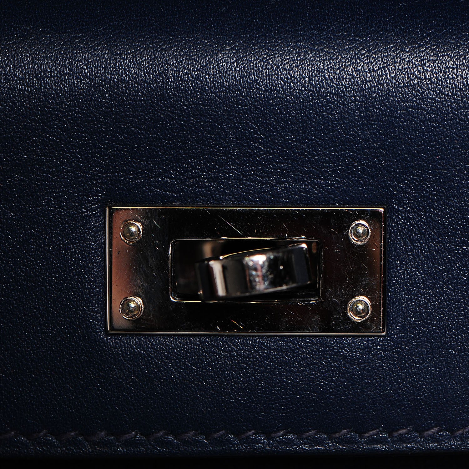 Hermes Swift Kelly Cut Clutch Pochette Bleu De Malte 10 of 17