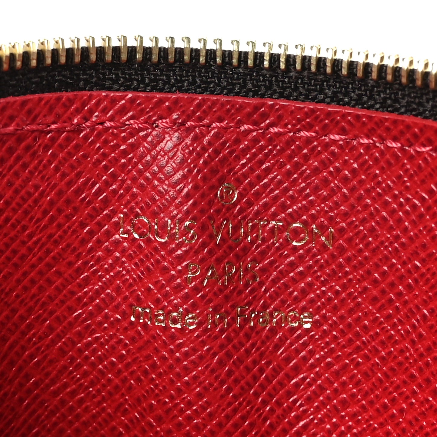 Damier Ebene Recto Verso Card Holder Red