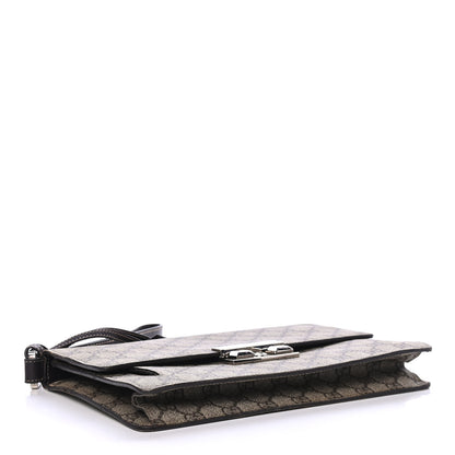 Gucci GG Plus Monogram Flap Clutch Dark Brown 3 of 5