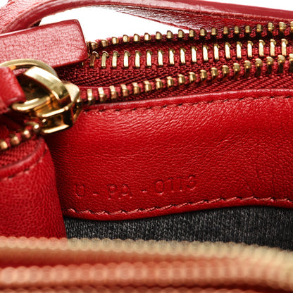 Celine Lambskin Small Trio Crossbody Bag Red 7 of 12