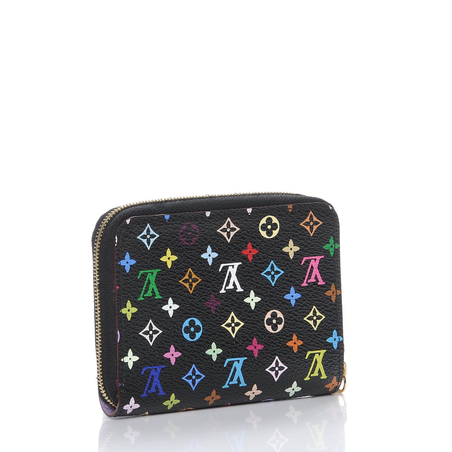 Monogram Multicolor Zippy Coin Purse Black Violet